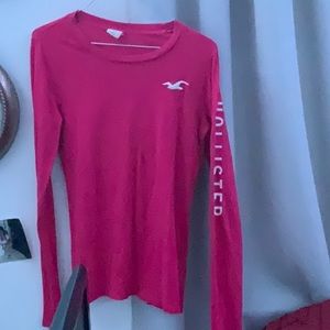 Hollister hot pink long sleeve